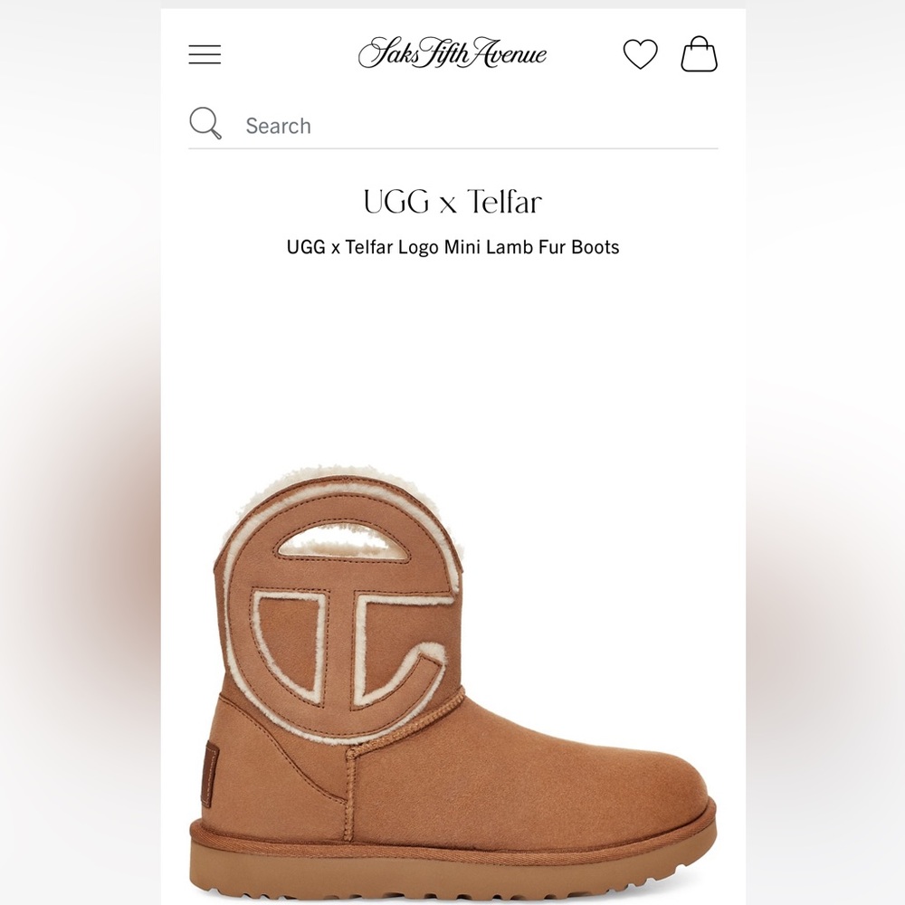 UGG x Telfar Logo Mini Boots in Chestnut Brown Size 10